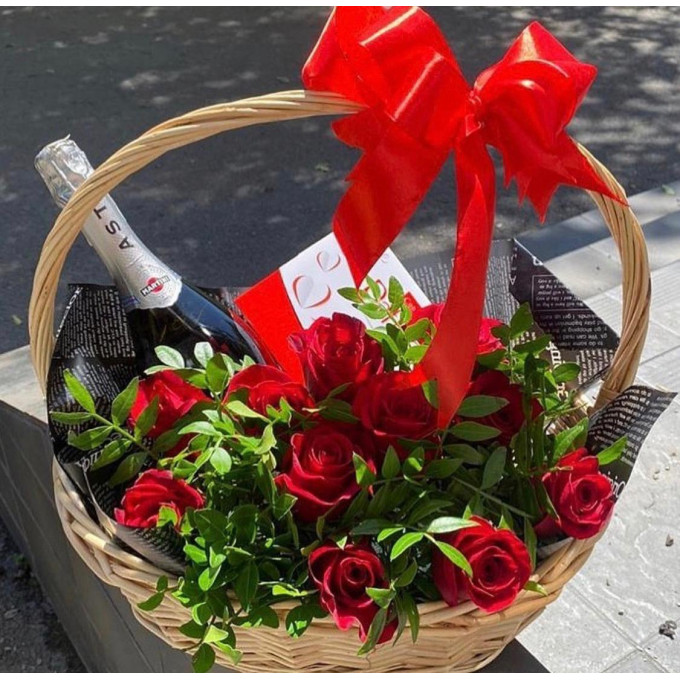 Корзина с цветами 7 Корзина с цветами 7